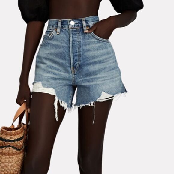 Re/Done 50s Cut-off Women Denim Shorts - Size: 27 - Picture 1 of 6